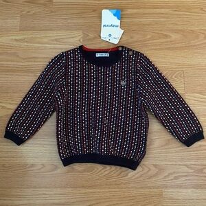Mayoral Red Jacquard knit sweater